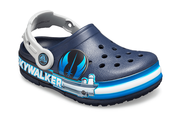 Lookbook (Youth) Crocs Funlab Luke Skywalker Lights Clogs 'Grey Blue' 206280-410