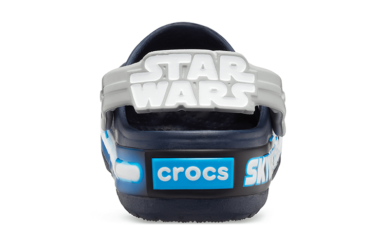 Details for (Youth) Crocs Funlab Luke Skywalker Lights Clogs 'Grey Blue' 206280-410