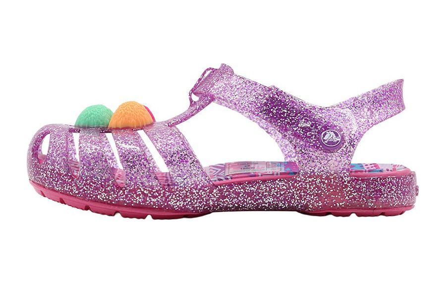 (Youth) Crocs Isabella Glitter Flat Sandals 'Purple Pink' 205038-518