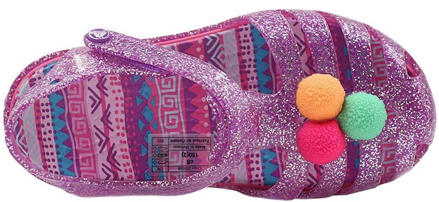 (JR) Sandalias Planas Brillantes Crocs Isabella 'Morado Rosa' 205038-518 Shop (JR) Sandalias Planas Brillantes Crocs Isabella 'Morado Rosa' 205038-518