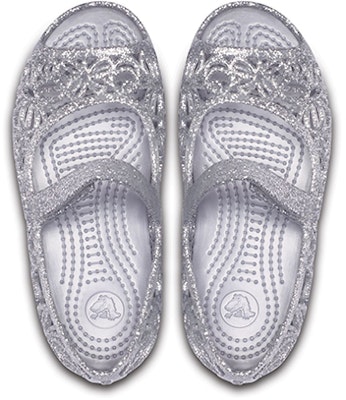 (JR) Sandal Crocs Isabella Glitter Peep Toe 'Perak' 202602-040 Details for (JR) Sandal Crocs Isabella Glitter Peep Toe 'Perak' 202602-040