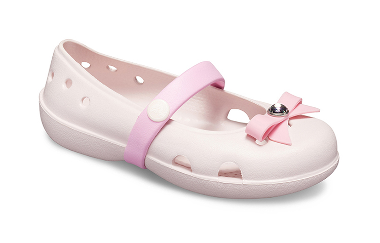 Lookbook (Youth) Crocs Keeley Charm Flats 'Pink' 205487-6PI