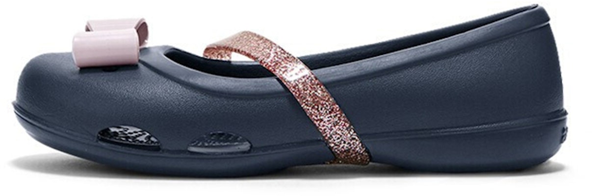 (Youth) Crocs Lina Charm Flat 'Navy Blue' 205529-410 Buy (Youth) Crocs Lina Charm Flat 'Navy Blue' 205529-410