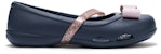 (JR) Crocs Lina Charm Flat 'Biru Navy' 205529-410