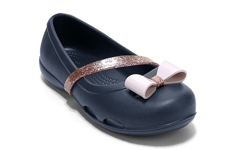 Shop (Youth) Crocs Lina Charm Flat 'Navy Blue' 205529-410