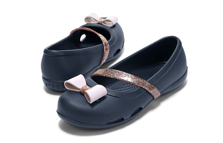 Purchase (Youth) Crocs Lina Charm Flat 'Navy Blue' 205529-410