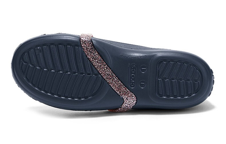 Sizing (Youth) Crocs Lina Charm Flat 'Navy Blue' 205529-410