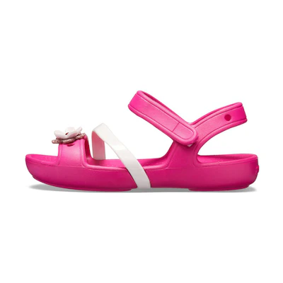 (Youth) Crocs Lina Flower Charm Round Toe Sandals 'Pink'