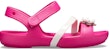 (JR) Crocs Lina Sandal Bunga Hiasan Hujung Bulat 'Pink' 205530-6X0