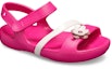 Lookbook (JR) Crocs Lina Sandal Bunga Hiasan Hujung Bulat 'Pink' 205530-6X0