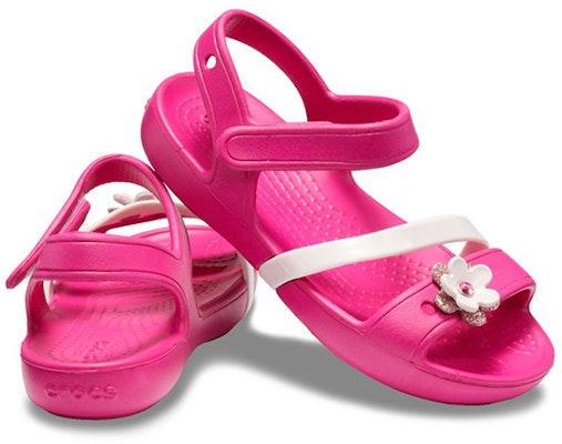 (Youth) Crocs Lina Flower Charm Round Toe Sandals 'Pink' 205530-6X0 Shop (Youth) Crocs Lina Flower Charm Round Toe Sandals 'Pink' 205530-6X0