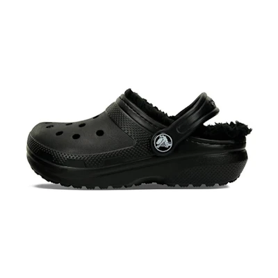(Youth) Crocs Lined Clog Outdoor Sandals 'Black'