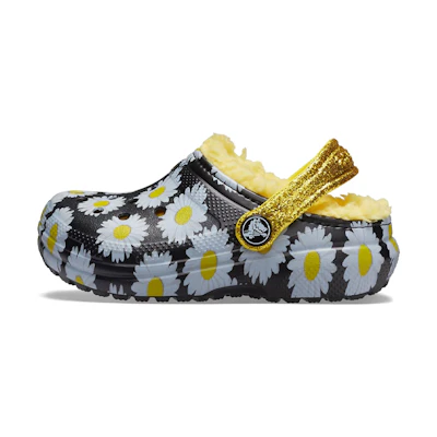(Youth) Crocs Lined Vacay Vibes Clogs 'Black Daisy'