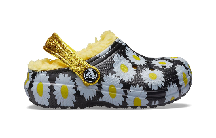 Order (JR) Crocs绒里休闲风木屐 '黑色雏菊' 207318-0ZI
