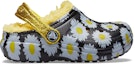 Order (JR) Crocs Berbulu Percutian 'Black Daisy' Clog 207318-0ZI