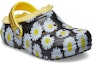 Lookbook (JR) Crocs Berbulu Percutian 'Black Daisy' Clog 207318-0ZI