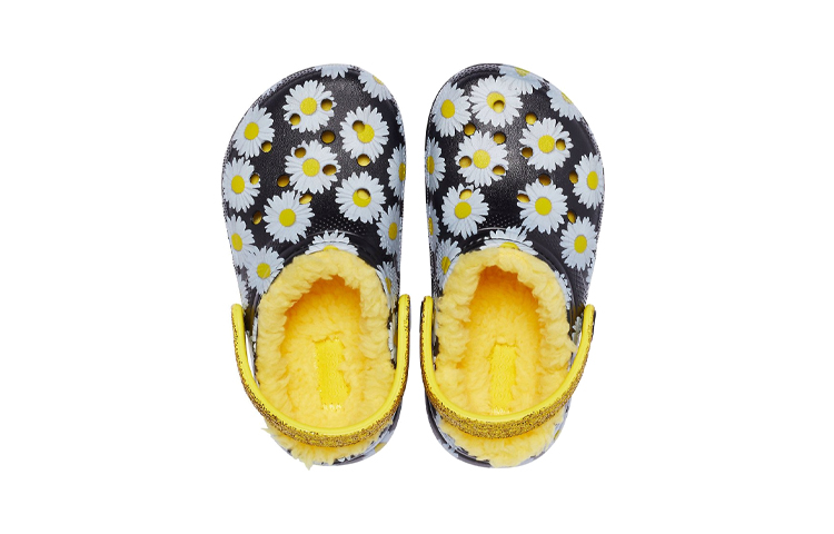 Purchase (JR) Crocs绒里休闲风木屐 '黑色雏菊' 207318-0ZI