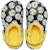 (JR) Crocs Berbulu Percutian 'Black Daisy' Clog 207318-0ZI