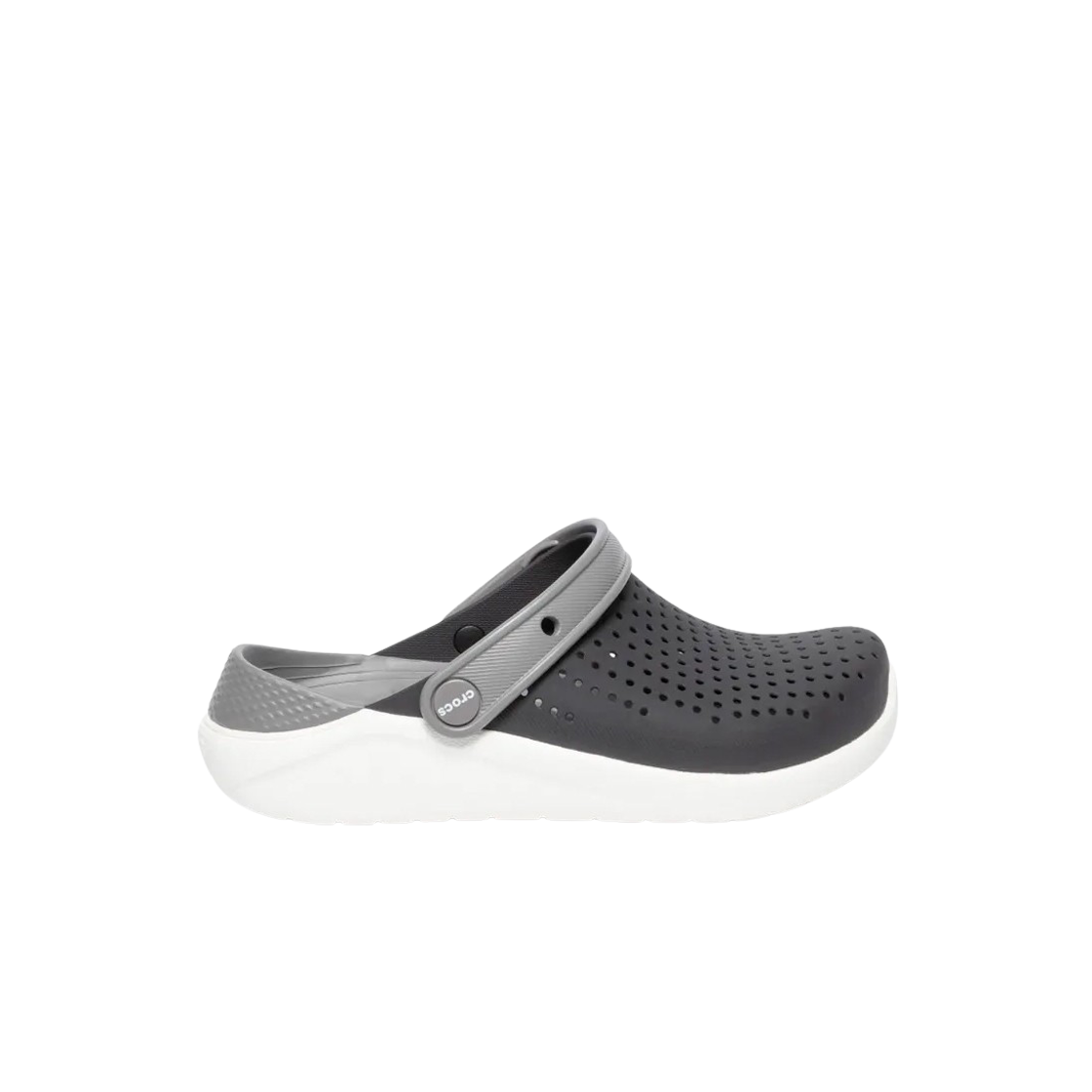 (Youth) Crocs LiteRide Clogs 'Black Grey White' 205964-066