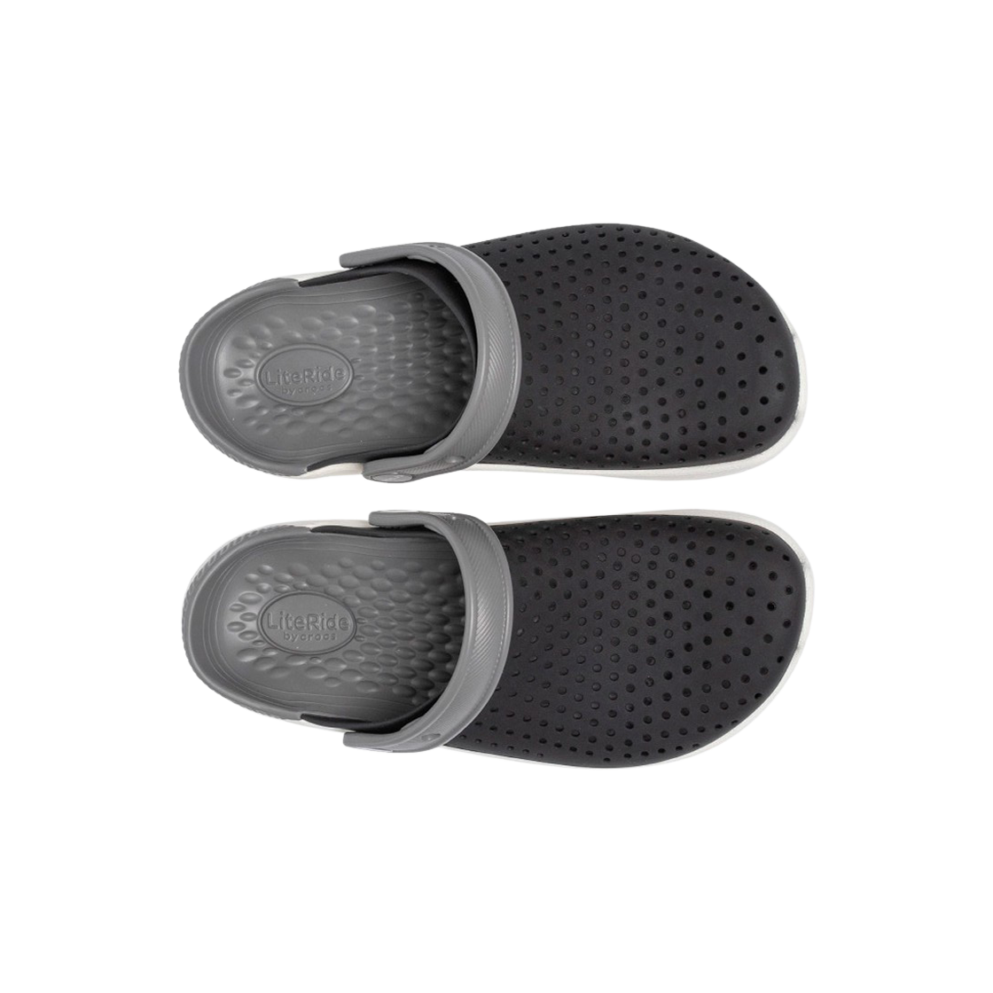 Order (Youth) Crocs LiteRide Clogs 'Black Grey White' 205964-066