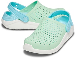 (JR) Crocs LiteRide Clogs 'Neo Mint Putih' 205964-3TM Shop (JR) Crocs LiteRide Clogs 'Neo Mint Putih' 205964-3TM