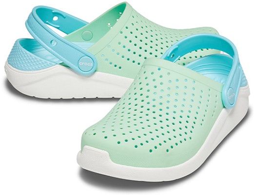 (Youth) Crocs LiteRide Clogs 'Neo Mint White' 205964-3TM Shop (Youth) Crocs LiteRide Clogs 'Neo Mint White' 205964-3TM