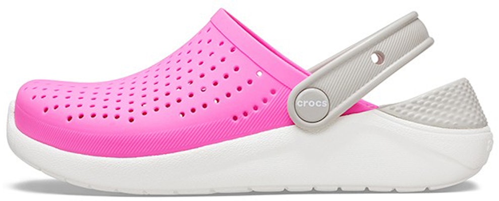 (Youth) Crocs LiteRide Clogs 'Pink White Grey' 205964-6QR Buy (Youth) Crocs LiteRide Clogs 'Pink White Grey' 205964-6QR