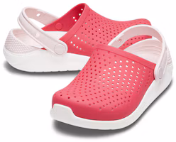 Shop 兒童 Crocs LiteRide 柔軟舒適 洞洞運動涼鞋 紅色
