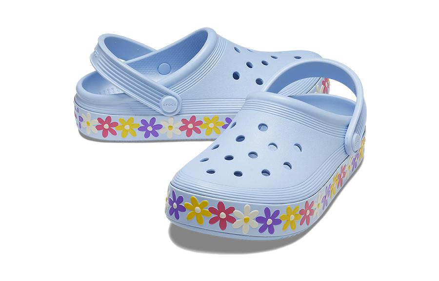 Shop (Youth) Crocs Off Court Daisy Clogs 'Blue' 209061-4NS