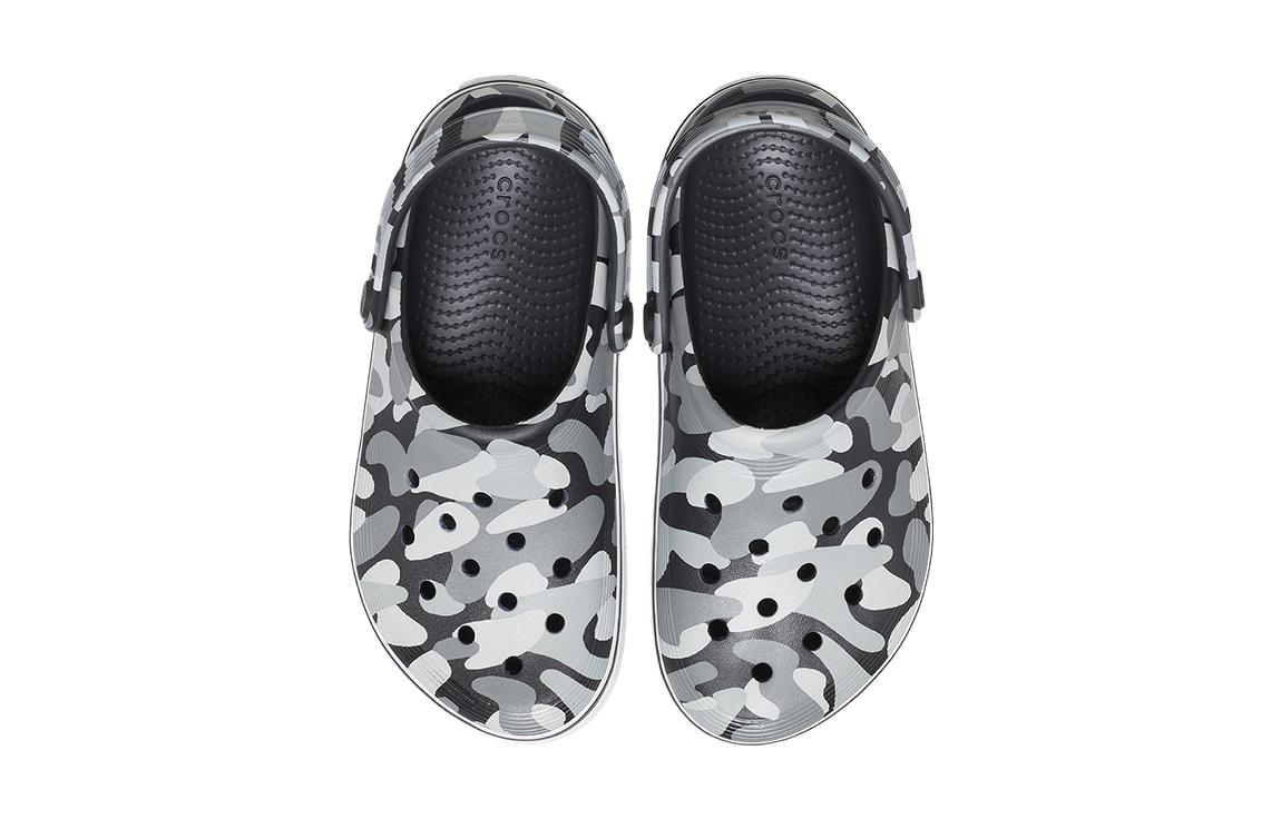 Details for (Youth) Crocs Off Court Printed Clogs 'Grey Black White' 209150-066