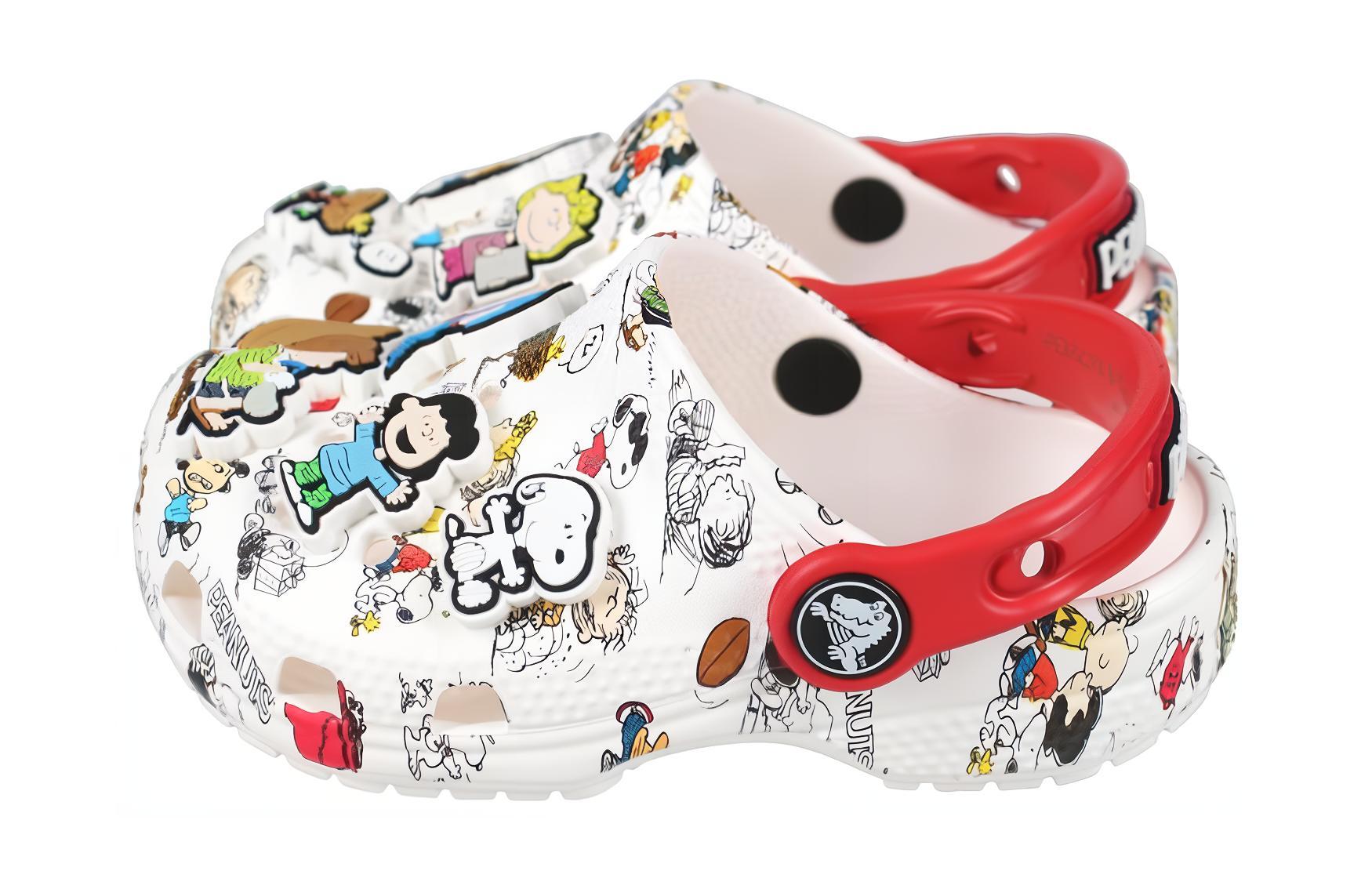 (Youth) Crocs Peanuts Classic Clogs 'White Red' 圖 3