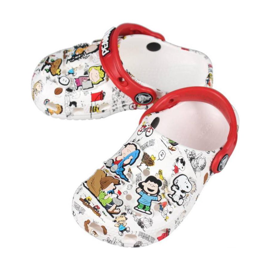 Shop (JR) クロックス ピーナッツ クラシック クロッグ (白/赤) 208631-94S