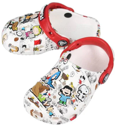 (JR) クロックス ピーナッツ クラシック クロッグ (白/赤) 208631-94S Shop (JR) クロックス ピーナッツ クラシック クロッグ (白/赤) 208631-94S