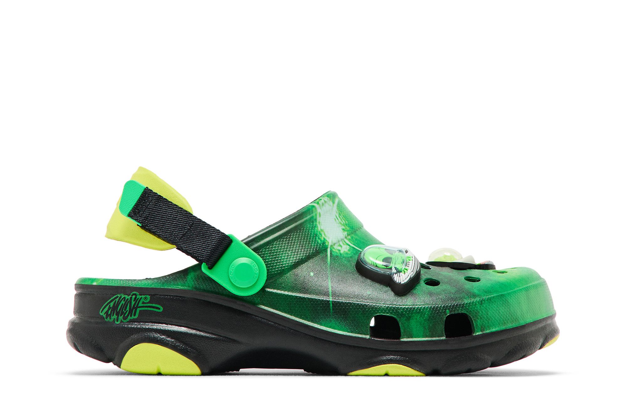 (Youth) Crocs Ron English x All-Terrain Clog 'Area 54 - Green Galaxy' 208140-0N4