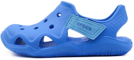 (Youth) Crocs Sea Blue Sandals 204021-456 (Youth) Crocs Sea Blue Sandals 204021-456