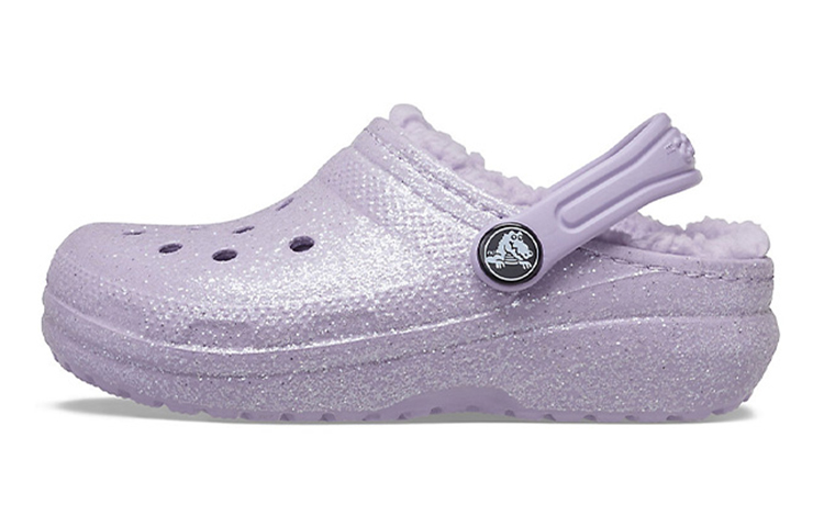 (Youth) Crocs Shoes Classic Glitter Lined Clogs 'Purple' 205937-530
