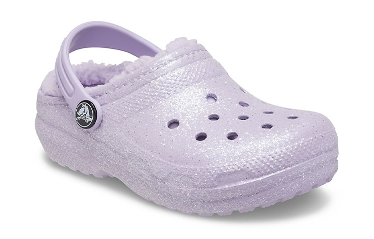 Lookbook (Youth) Crocs Shoes Classic Glitter Lined Clogs 'Purple' 205937-530