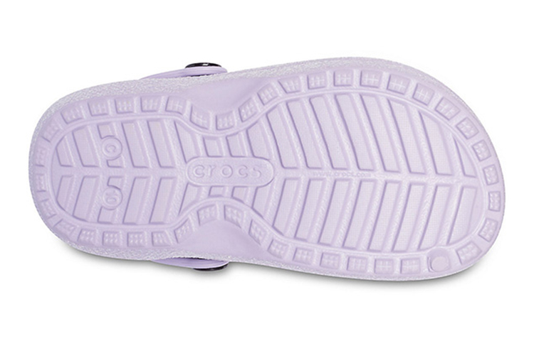 Details for (Youth) Crocs Shoes Classic Glitter Lined Clogs 'Purple' 205937-530