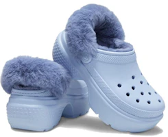 Shop Crocs卡駱馳 Stomp EVA 防滑耐磨 洞洞鞋 男女同款 藍色