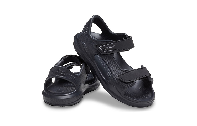 Shop (Youth) Crocs Swiftwater Expedition Sandals 'Black Grey' 206267-0DD