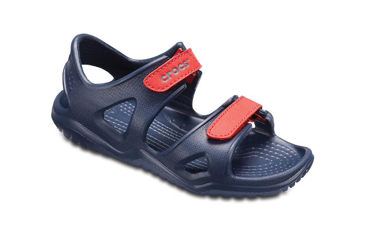 Lookbook (Youth) Crocs Swiftwater River Sandals 'Navy Red' 204988-4BA