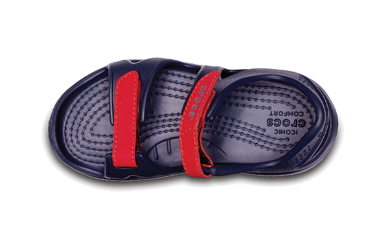 Shop (Youth) Crocs Swiftwater River Sandals 'Navy Red' 204988-4BA