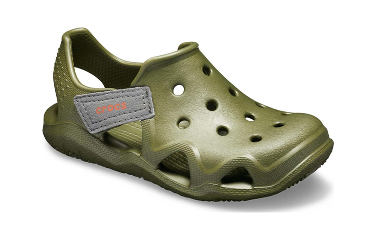 Lookbook (Youth) Crocs Swiftwater Wave Shoes 'Olive Green' 204021-309