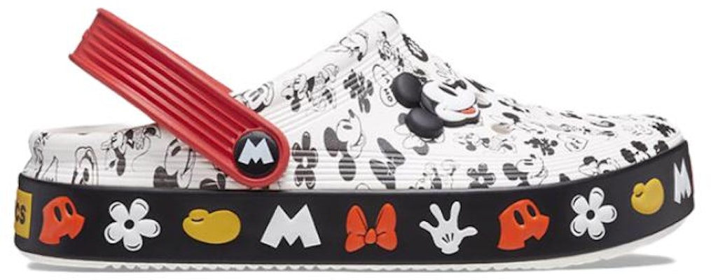 (JR) Crocs x Mickey Kasut Clog 'Putih Hitam Merah' 208850-100 Order (JR) Crocs x Mickey Kasut Clog 'Putih Hitam Merah' 208850-100