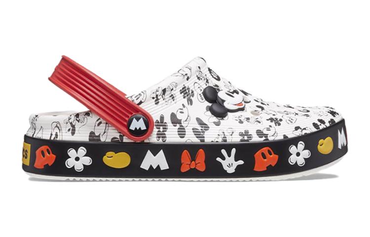 Order (Youth) Crocs x Mickey Off Court Clogs 'White Black Red' 208850-100