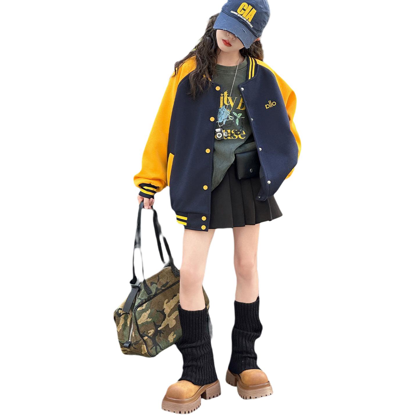 (Youth) Disney Kids' Baseball Jacket - Spring/Fall Youth Girls' Allo Coat XCT2W2531