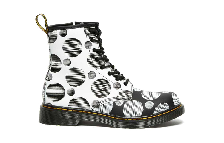 (Youth) Dr. Martens 1460 'Black and White Polka Dot Zip Boot' 圖 2