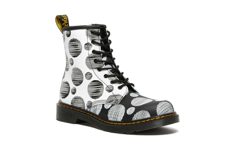 (Youth) Dr. Martens 1460 'Black and White Polka Dot Zip Boot' 圖 3