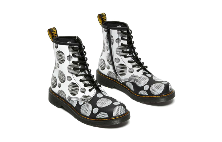 (Youth) Dr. Martens 1460 'Black and White Polka Dot Zip Boot' 圖 4