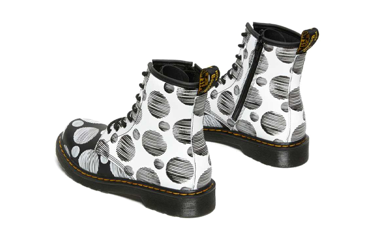 (Youth) Dr. Martens 1460 'Black and White Polka Dot Zip Boot' 圖 5
